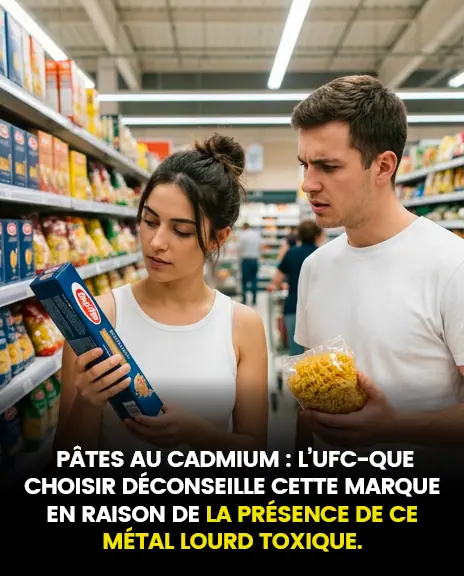 Pasta containing cadmium: UFC-Que Choisir advises against this brand due to the presence of this toxic heavy metal.